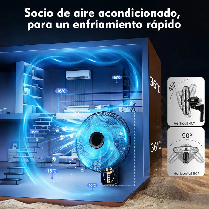2PZS 16'' VENTILADOR DE PARED KONEIYA CON CONTROL REMOTO GRADO B