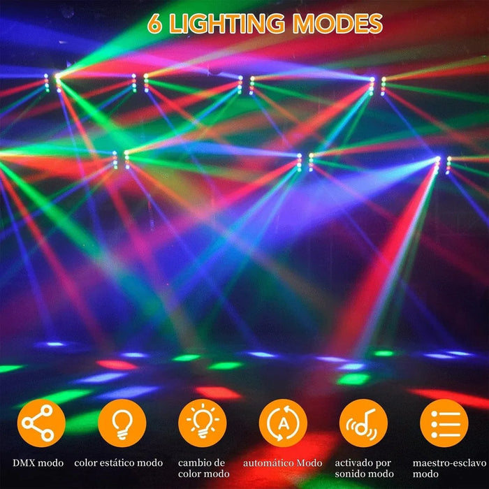 mini spider Rgbw 4 en 1 efectos luz 8x3w dmx512 led luces GRADO B
