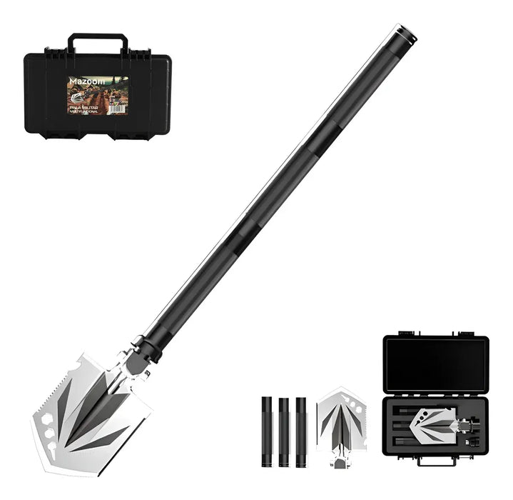 PALA DE JARDÍ­N/TÁCTICA PLEGABLE PALA CON CUCHILLO/ACERO INOX NEGRO GRADO B