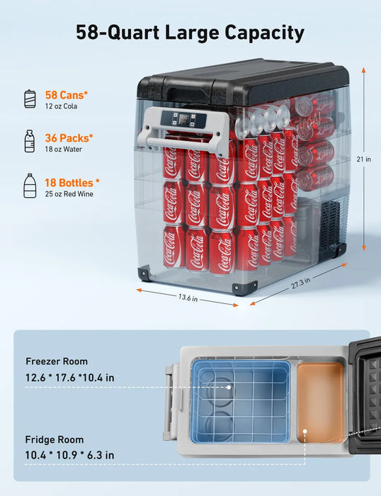 Astroai Refrigerador Portátil De 12 Voltios Para Coche 55l GRADO B