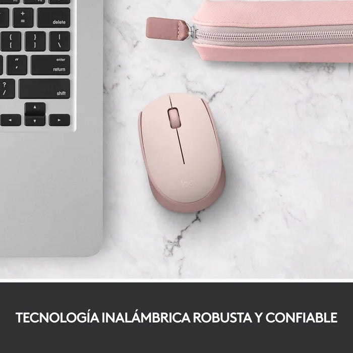 mouse logitech m170- 910-006862 inalámbrico óptico color rosa Grado B