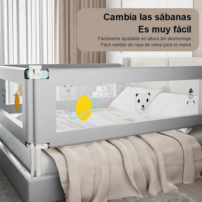 BARANDALES BARRERA PROTECTOR CAMA BEBE NO NECE TALADRAR 1,8 GRADO B