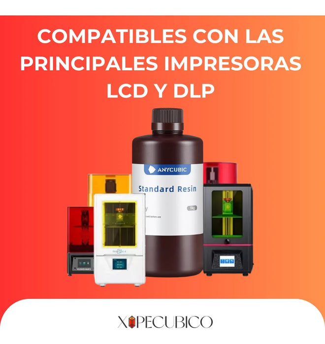 Resina Impresora 3d Anycubic Estandar 1kg Uv405nm Xipecubico Negro