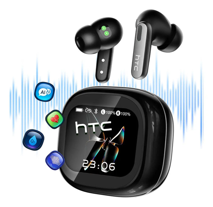 AUDIFONOS IN-EAR BLUETOOTH HTC NE46 IPX5 CON PANTALLA TÁCTIL GRADO B
