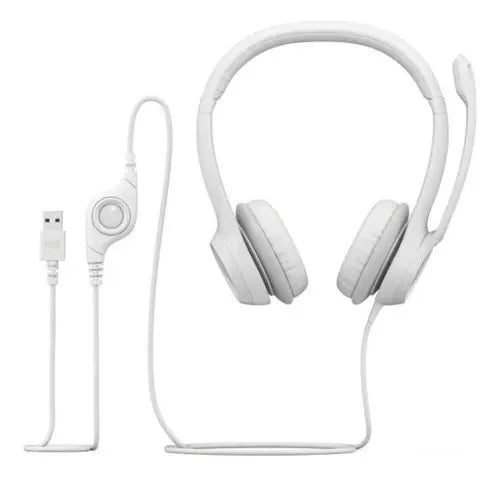 Auriculares Usb Logitech H390 Para Computadora 20 Hz   20 Kh Color Off White Color De La Luz Na GRADO B - TiendaKomet México