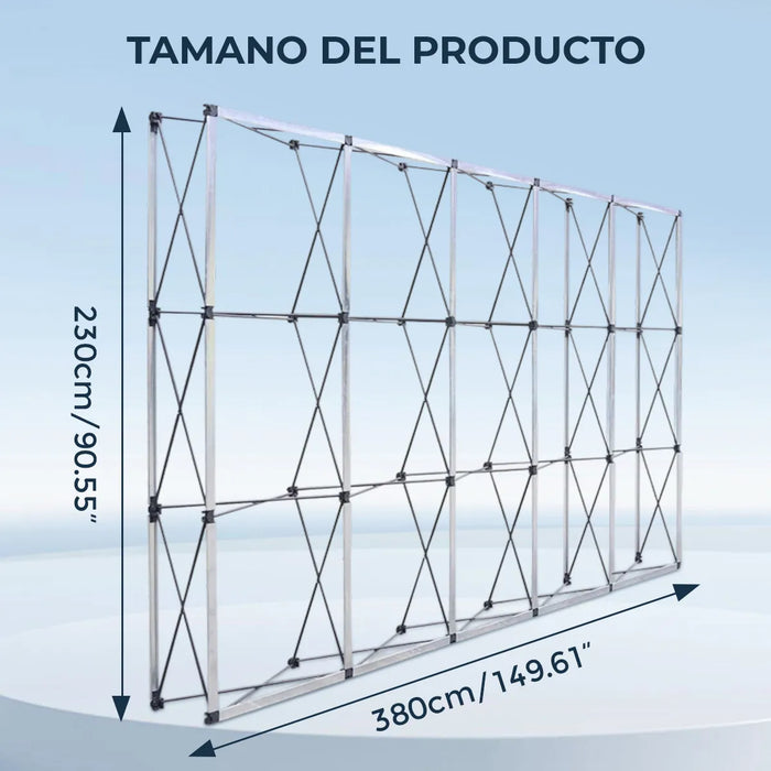 Banner Publicitario Plegable Telinida Hierro 230x380cm Portátil Exterior Grado B