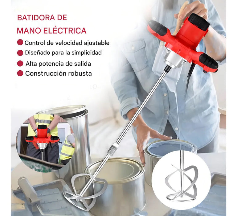 Mezcladora Electrica De Cemento/pintura 6 Velocidade 2100w   GRADO B