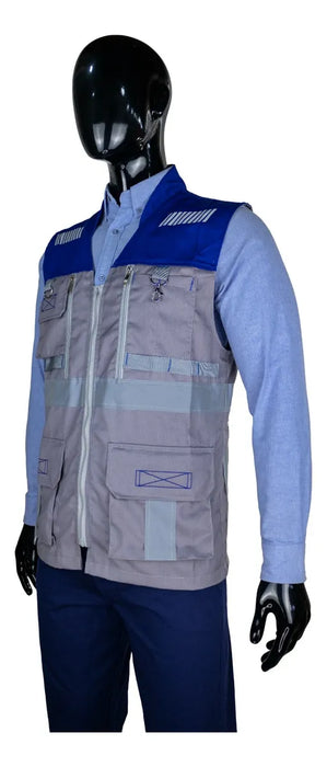 Chaleco Reflectante Bultex Zacatecas 6 Bandas Seguridad Azul Rey /gris XL GRADO B