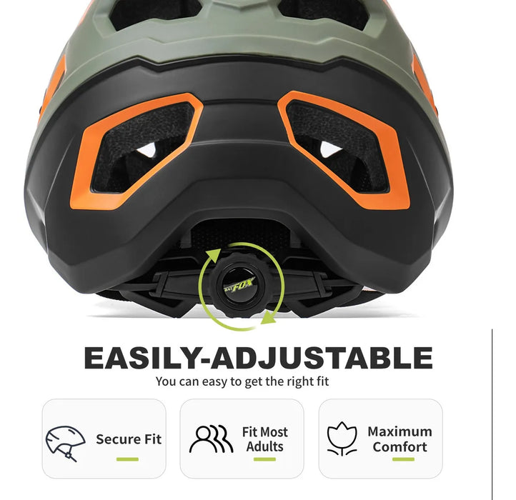 CASCO PARA BICICLETA DE MONTAÑA Y CICLISMO COLOR ARMY GREEN TALLA L 54-59CM GRADO B