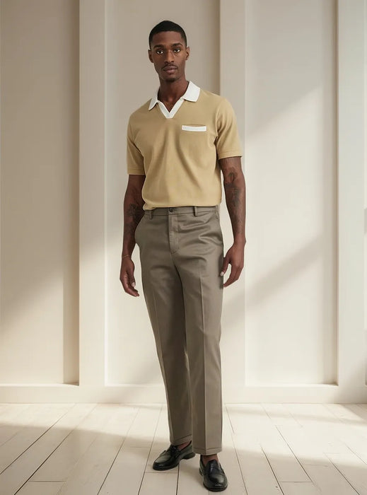PANTALÓN SIGNATURE KHAKI STRAIGHT FIT IRON FREE PARA HOMBRE GRADO B