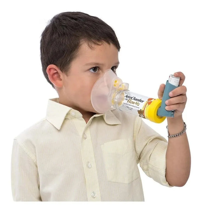 AEROCHAMBER CÁMARA ESPACIADORA PLUS FLOW-VU INFANTIL, AMARILLO GRADO B