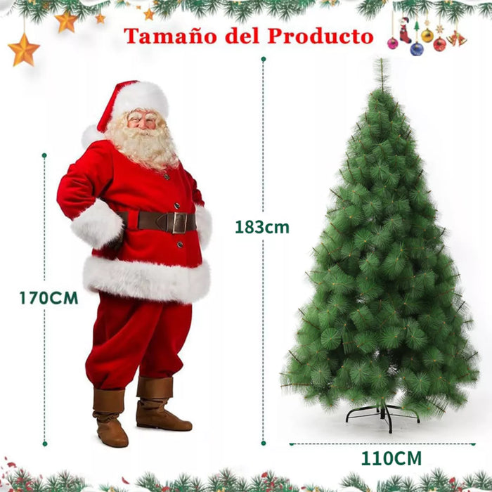 Árbol De Navidad Agujas De Pino Sunoffer Frondoso Exuberante 1.8m Rama Pino