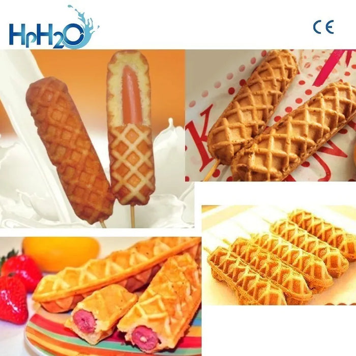 Máquina Profesional para Gofres de Hot Dog y Banderillas | Acero Inoxidable | 1550W GRADO A