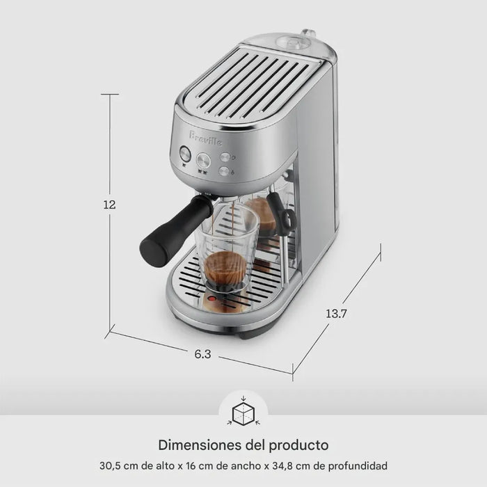 BREVILLE BAMBINO ESPRESSO MAQUINA, ACERO INOXIDABLE, SES450B GRADO B