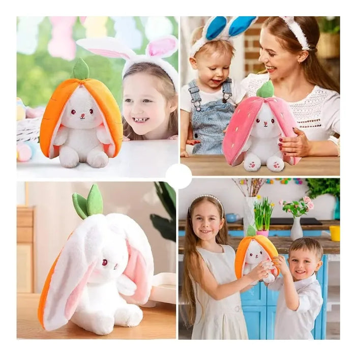 Conejo De Peluche De Zanahoria/ Fresa De Reversible