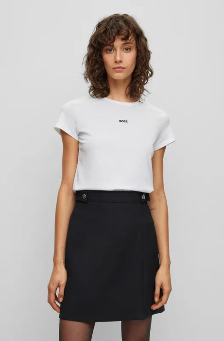 Playera Para Mujer Boss Corte Slim Fit De Algodón Orgánico TALLA L