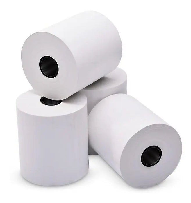 50 ROLLOS PAPEL TÉRMICO PREMIUM 80X70 | 55 MTS BLANCO GRADO B
