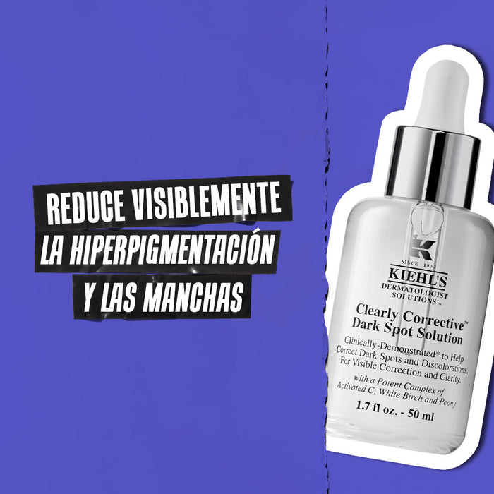 Kiehl's Dermatologist Solutions - Clearly Corrective Serum, Suero Facial Iluminador, disminuye la apariencia de las manchas oscuras y cicatrices del acné, con Vitamina C y Ácido Salicílico, 30 ml GRADO B