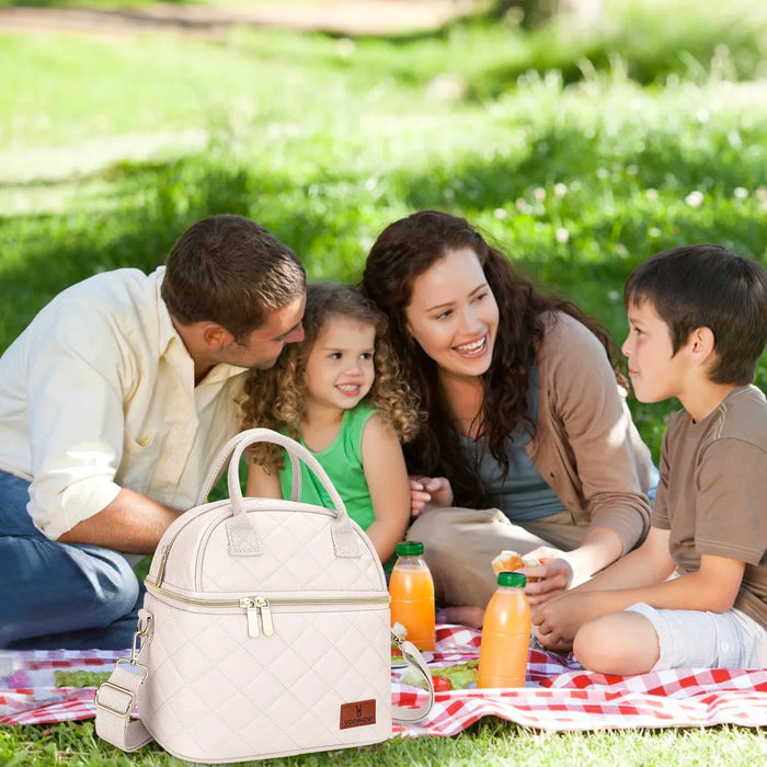 Lonchera Termica Bolsa De Almuerzo Portátil Fiambrera 13l Blanca GRADO A