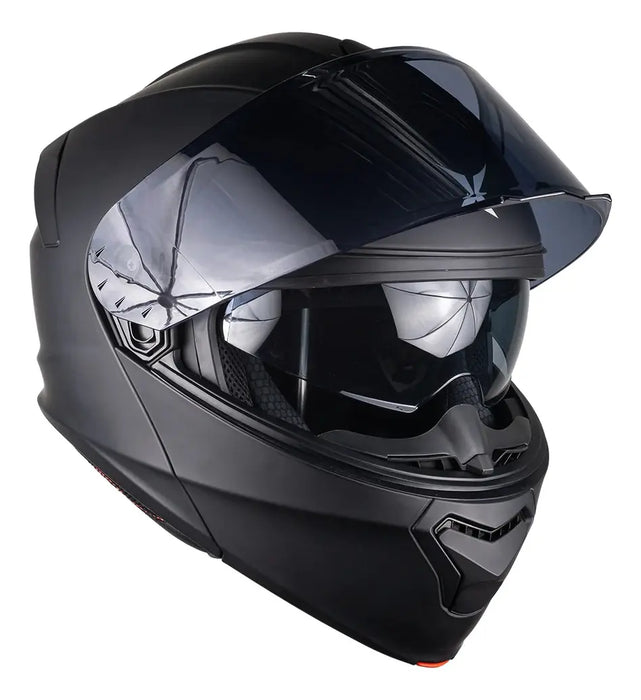 CASCO X-KOV TROOPER NEGRO MATE ABATIBLE ECE XL NEGRO LISA XL LISO GRADO A
