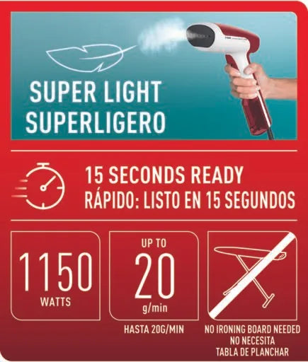 Cepillo De Vapor Access Steam First Red T-fal Dt6132q1 Color Rojo GRADO B