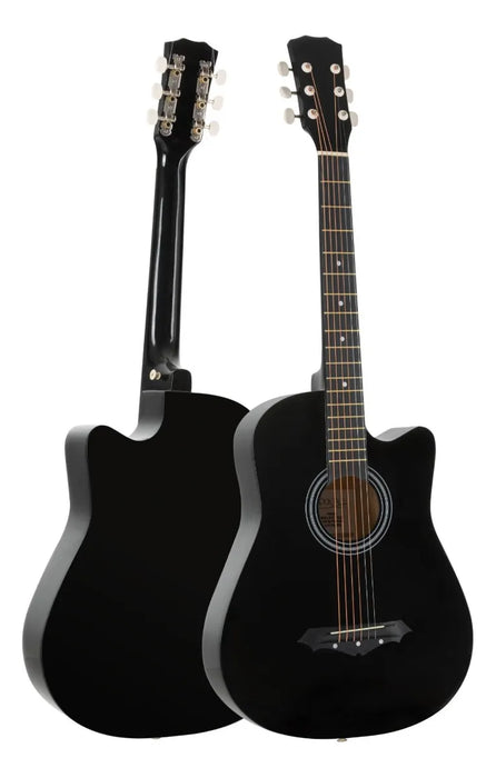 Guitarra Acustica Curva Paquete Basico De Accesorios 38in GRADO A