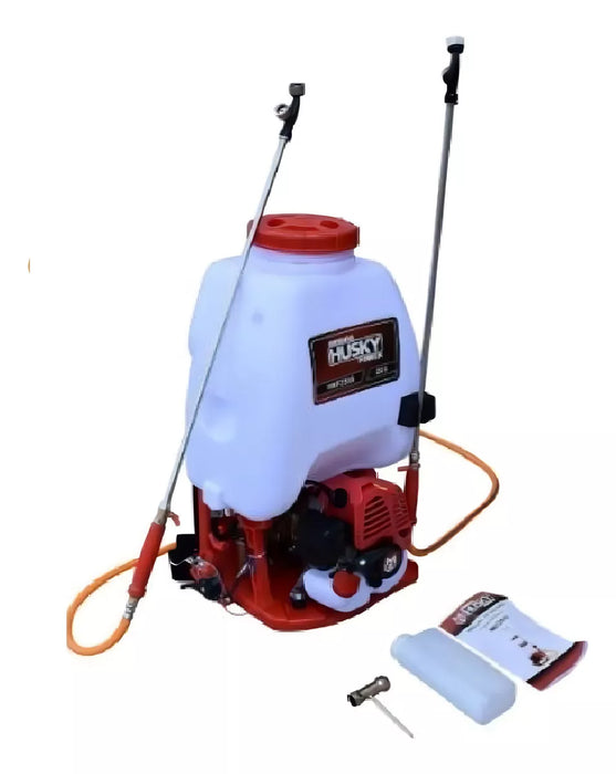 Mochila A Presión Husky Hkf2515 Fumigadora 25l Doble Varilla Motor 2 Tiempos Rojo GRADO B