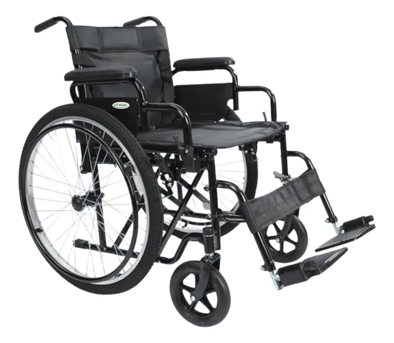 SILLA RUEDAS TODOTERRENO CON DESCANSAPIÉS DESMONTABLES ECG19 NEGRO GRADO B