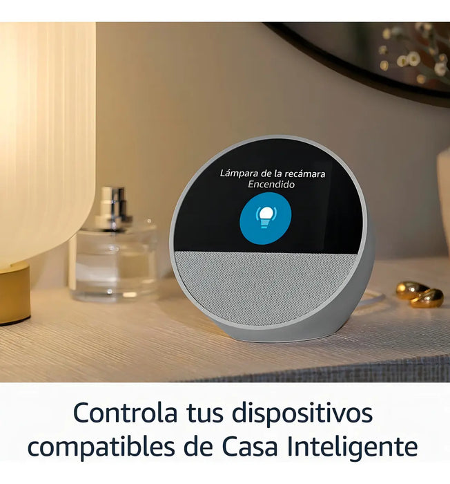 AMAZON ECHO SPOT BOCINA INTELIGENTE PANTALLA CON RELOJ WHITE GRADO B