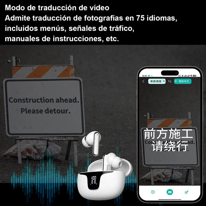AI AURICULARES CON TRADUCTOR EN TIEMPO REAL DE 150 IDIOMAS GRADO B
