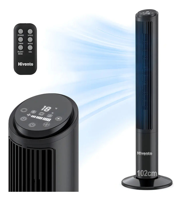 Ventilador De Torre Silencioso Giratorio Con Control Remoto GRADO B - TiendaKomet México