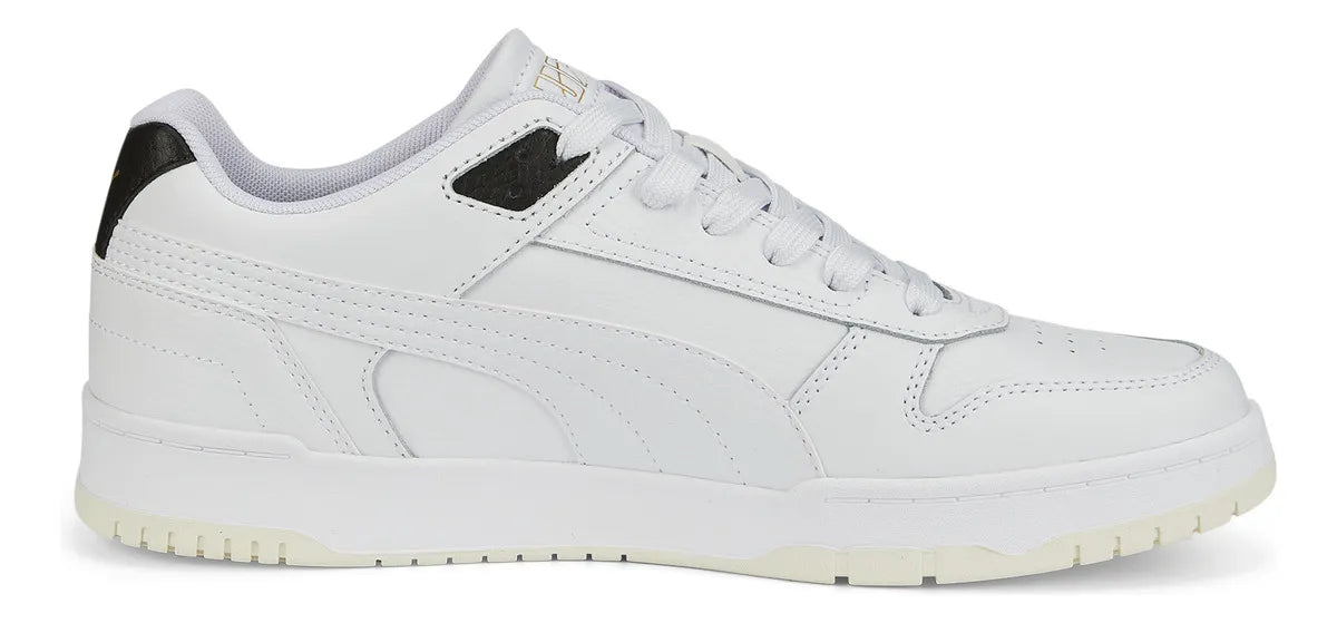 TENIS RBD GAME LOW PUMA UNISEX BLANCO CON NEGRO 27.5