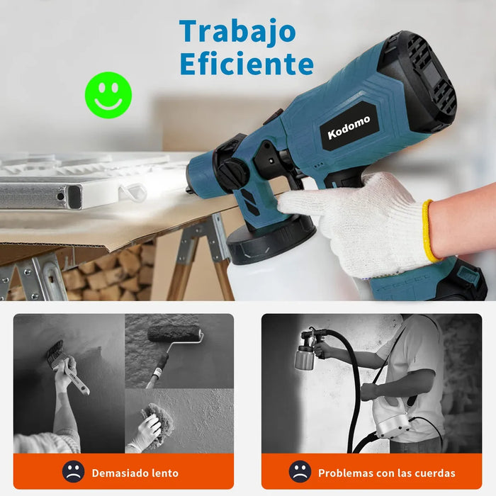 PISTOLA ELECTRICA PARA INALAMBRICOS PINTAR MACHINE 1000ML COLOR AZUL GRADO B