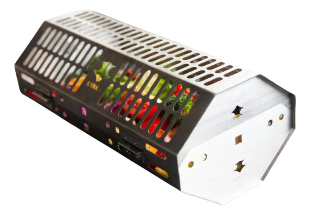 KANKA - CESTA O JAULA GIRATORIA. 2 BANDEJAS 100% ACERO INOX GRADO B