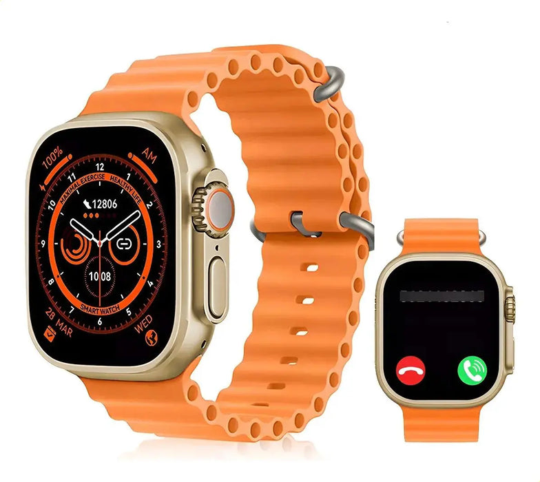 RELOJ DEPORTIVO INTELIGENTE RESISTENTE AL AGUA PARA HOMBRES DORADO NARANJA GRADO B 1