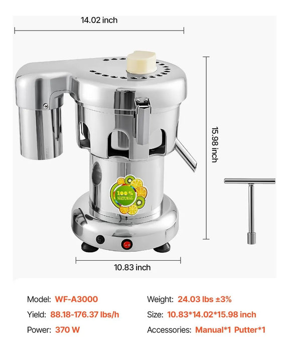 Extractor De Jugo Comercial Uso Rudo De Frutas Y Verduras GRADO B