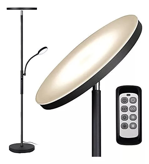 Lampara De Pie Led Circular Ajustable 3 Colores Con Control GRADO B