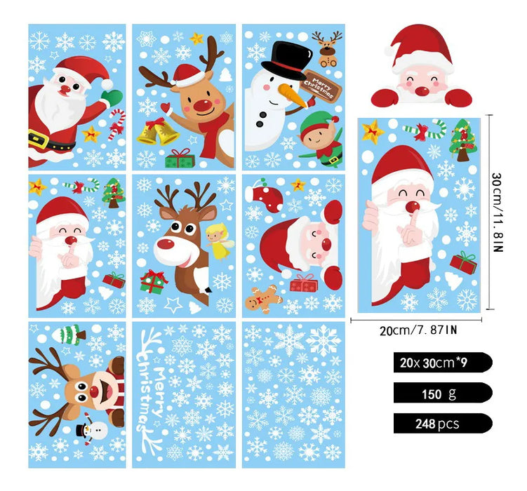 Pegatinas Para Ventana De Navidad,decoraciones Navideñas