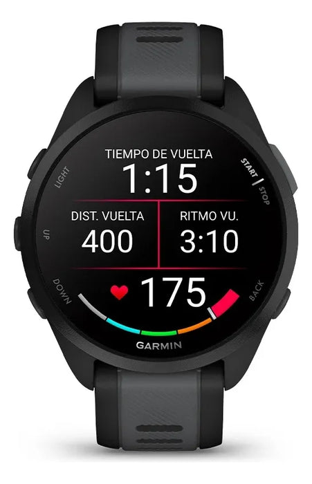 Reloj Garmin Forerunner 165 Amoled Black/slate 43mm Caja Bisel Negro GRADO B