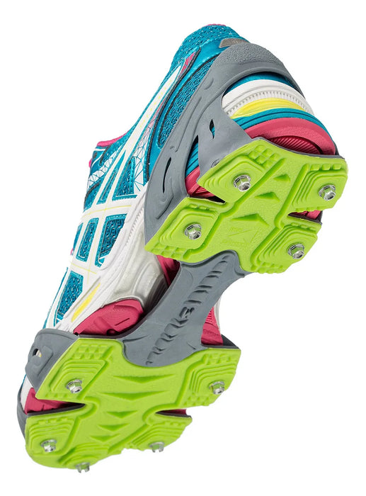 STABILicers Run Traction Cleats for Running on Snow and Ice, Grey/Green, Medium GRADO A