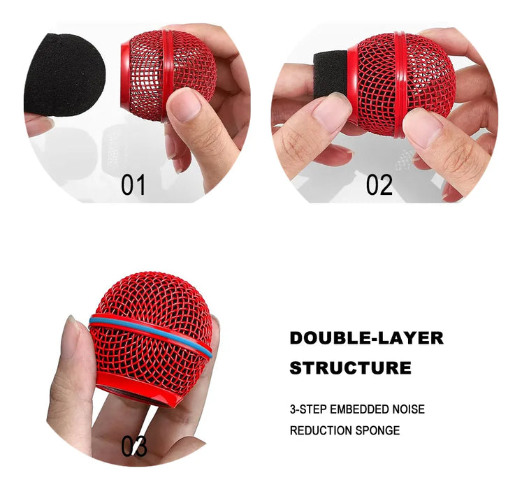 Cabezal De Micrófono De Acero De Repuesto Para Shure Sm58 Color Verde