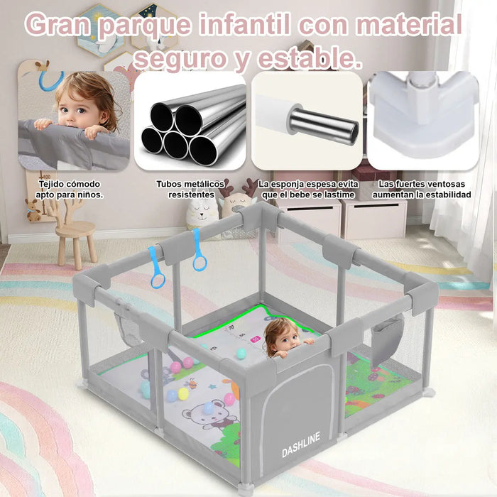 CORRALITO PARA BEBE CORRAL 1.2M X 1.2M DE JUEGOS BEBÉS NIÑOS  GRADO A