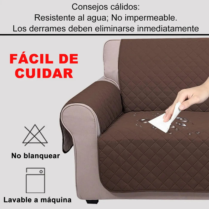 Protector Cubre Sala Impermeable Funda De Sofá Sillón 3 Pzs COLOR GRIS