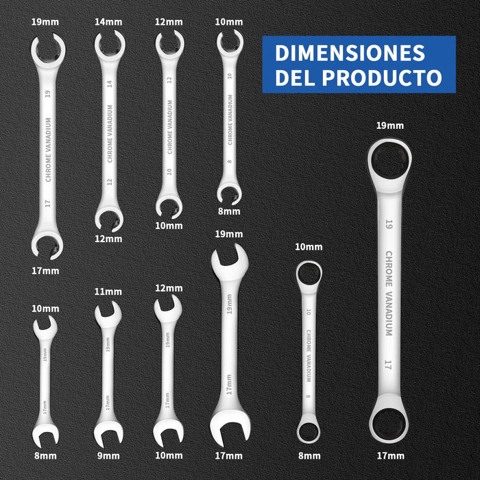 Kit De Llaves De Matraca Mecánicas 6 Tipos 42 Pzs Babefas