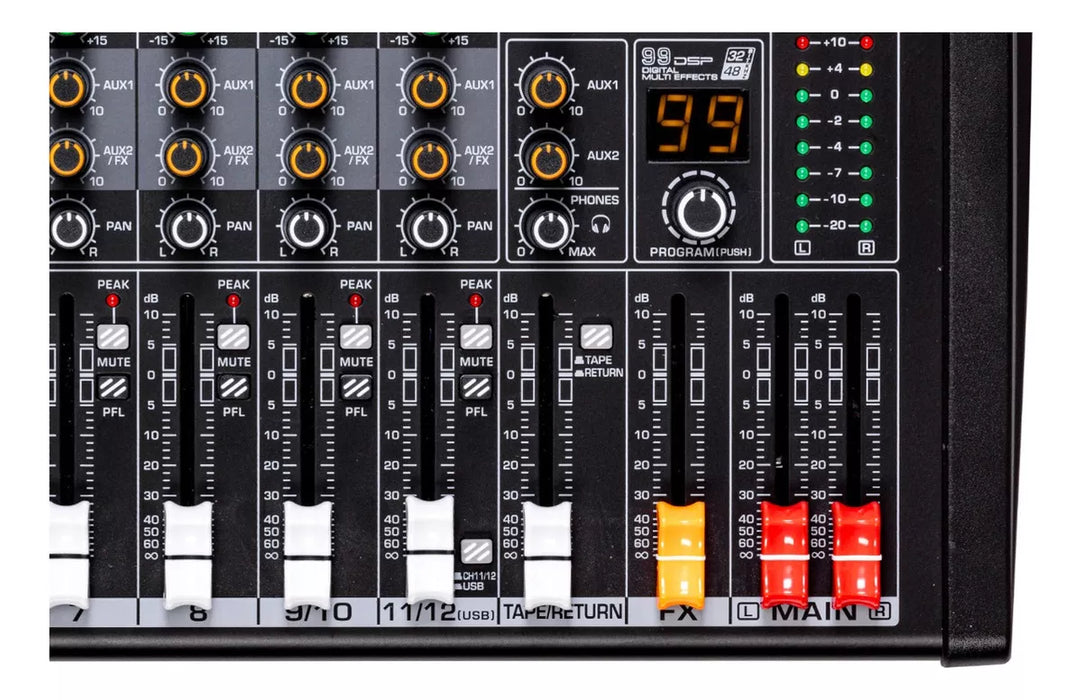 Consola Onax Pro LX 12 POWERED de mezcla 127V GRADO A