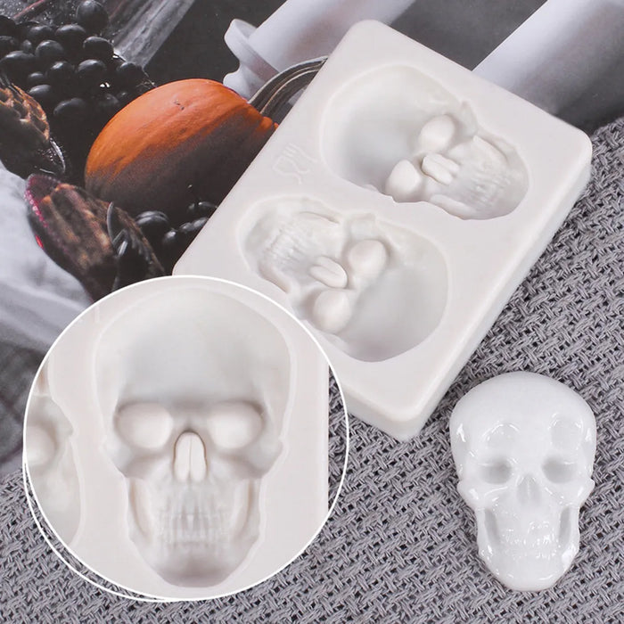 crystal drip skull pendant diy silicone molds4498