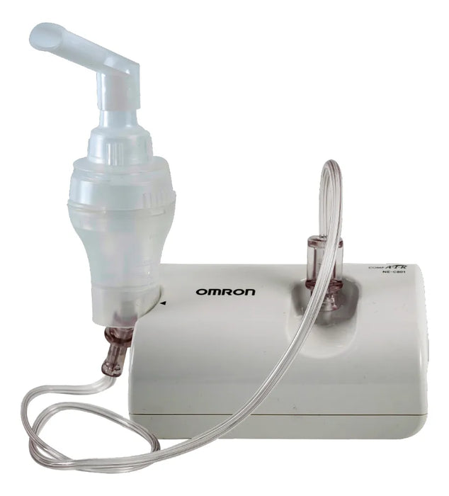 NEBULIZADOR DE COMPRESOR OMRON PARA NIÑOS Y ADULTOS NE-C801LA, SONIDO DISCRETO, RESPIRACIÓN FÁCIL Y EFECTIVA, COLOR BLANCO, 1 UNIDAD GRADO B