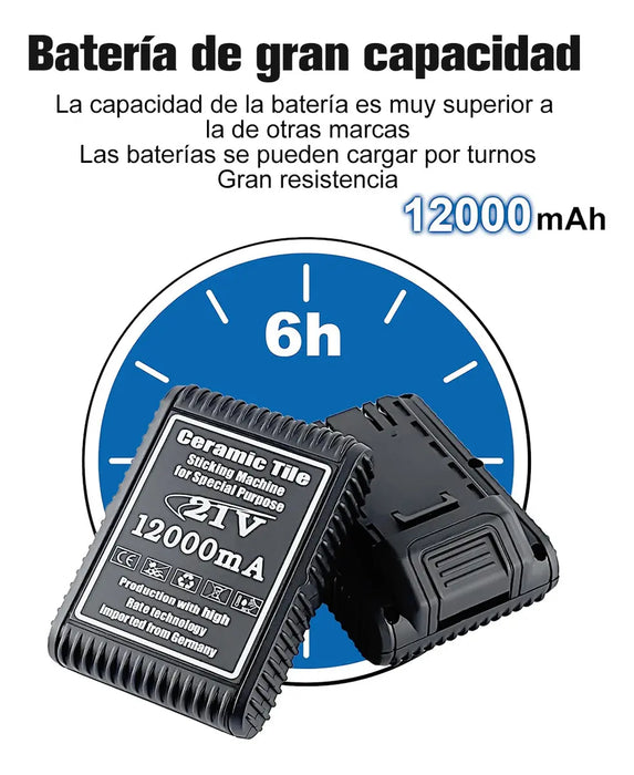 Vibrador de Azulejo Digital | Alta Potencia Portátil | Kit con 2 Baterías | Grado B ✨