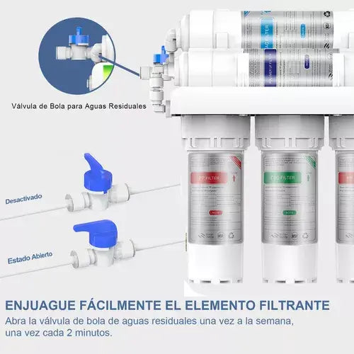 PURIFICADOR DE AGUA DE 5 ETAPAS CON LUZ ULTRAVIOLETA COLOR B