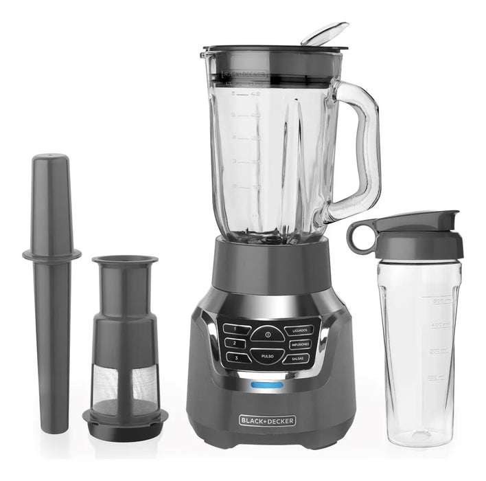 LICUADORA BLACK+DECKER FUSIONBLADE BL1350G 1.5 L GRIS CON VASO DE VIDRIO GRADO B